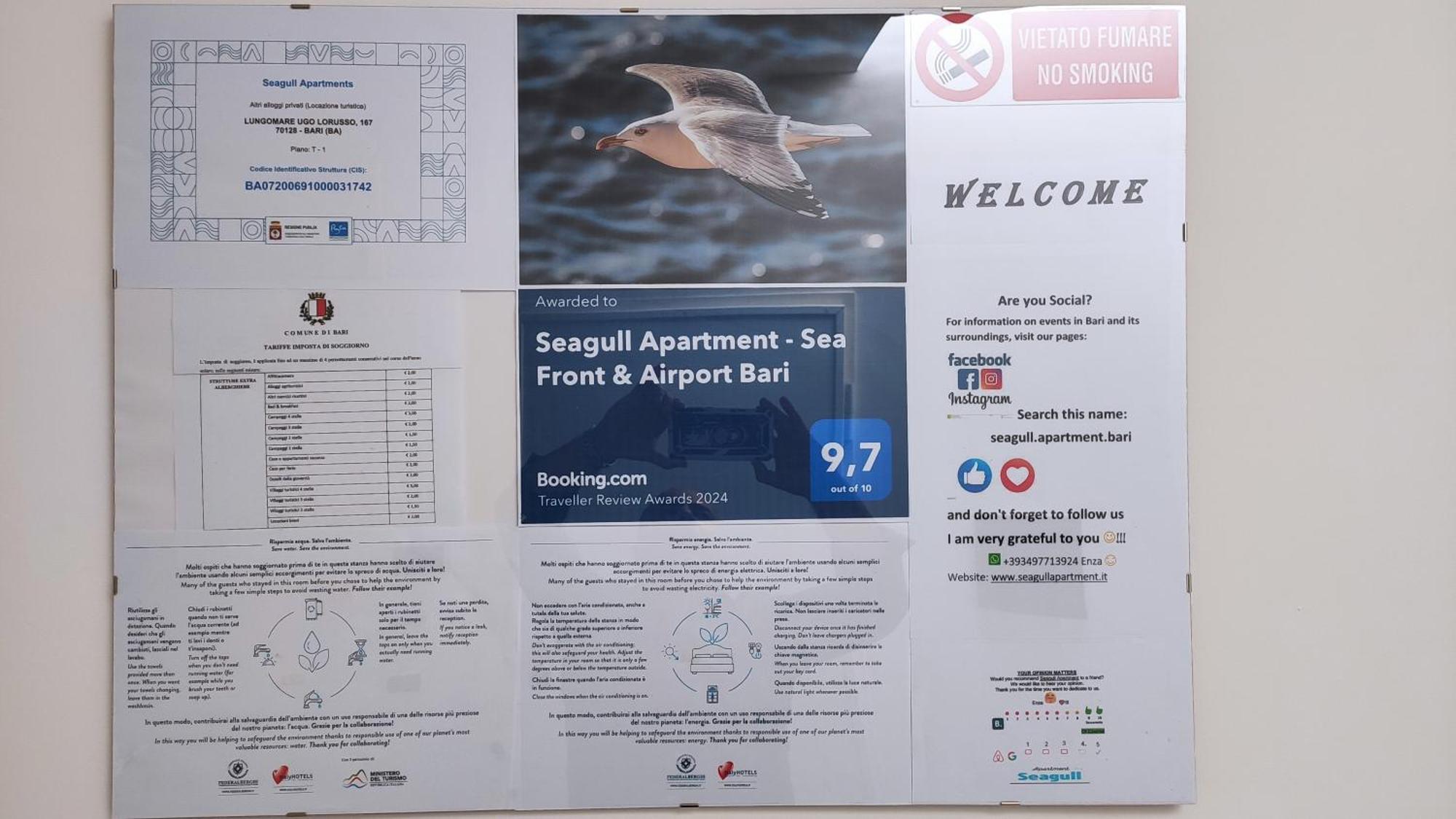 Seagull Apartments - Front And Sea View & Airport Барі Екстер'єр фото